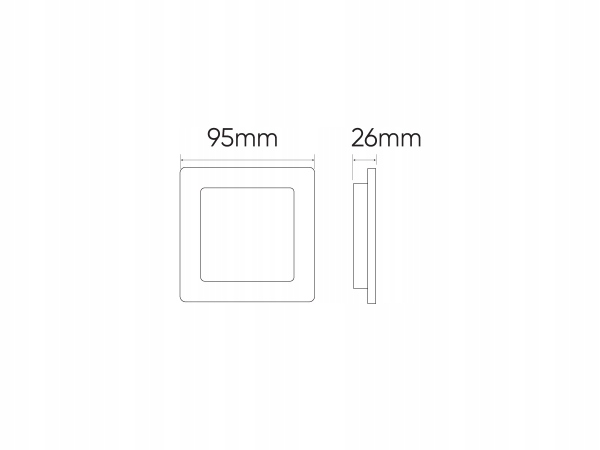 Oprawa DOWNLIGHT 5W 500lm 4000K KWADRAT MOLLY Marka LEDLine