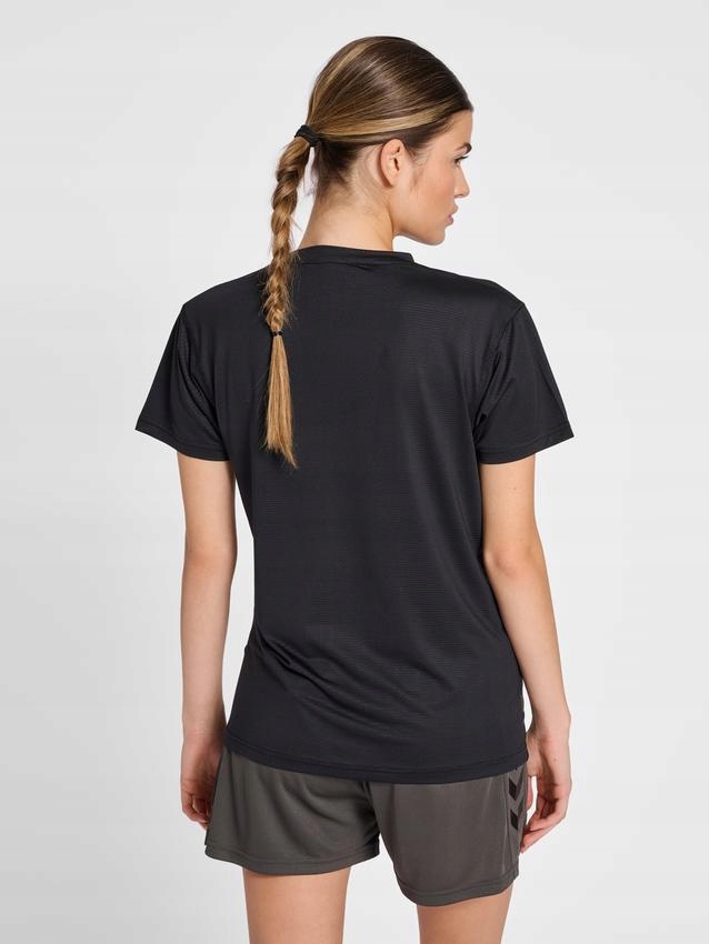 HUMMEL CZARNA KOSZULKA TRENINGOWA LOGO FMG HMR__S Rękaw krótki rękaw