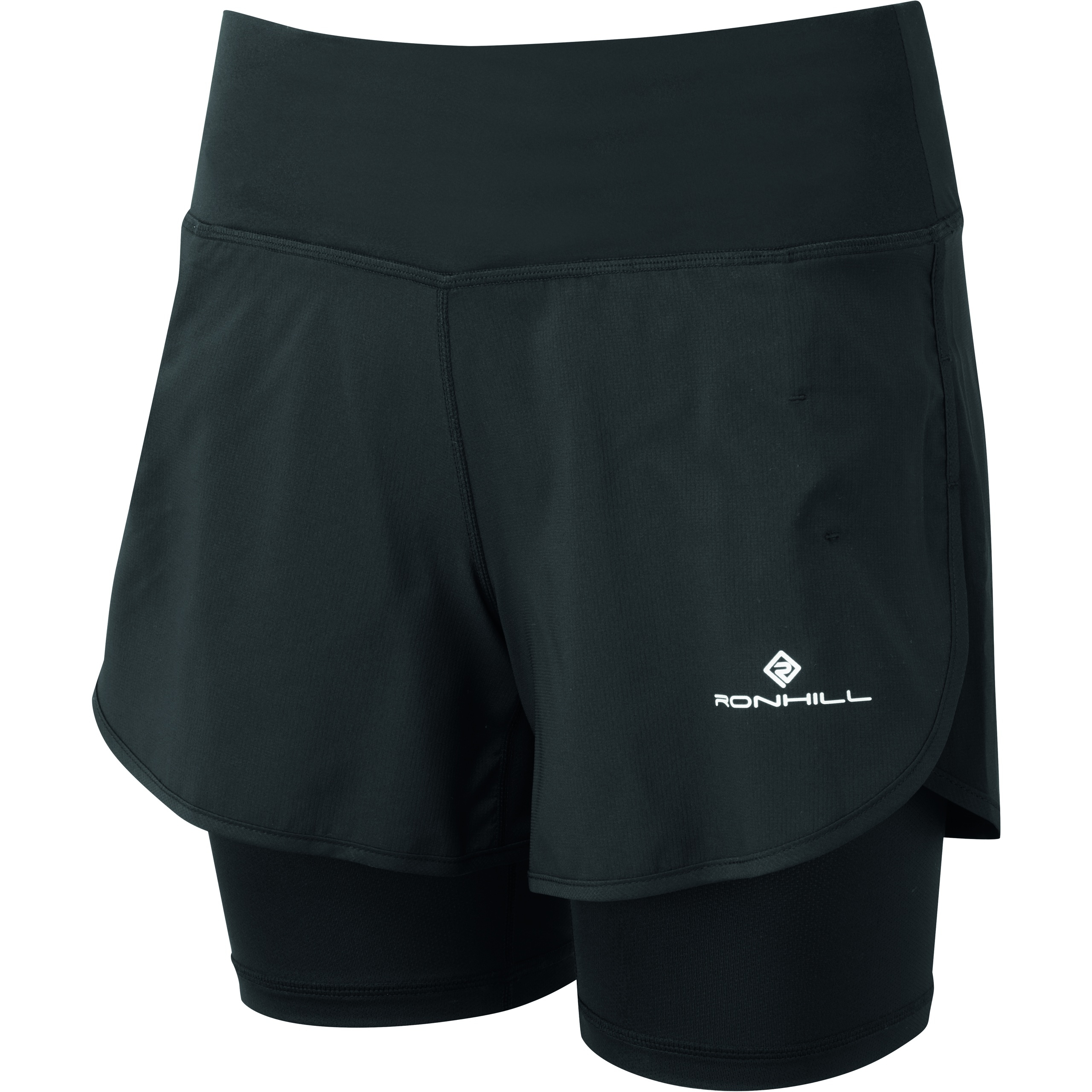 Spodenki Sportowe do Biegania Damskie Ronhill Tech 4,5" Twin Short Czarne M