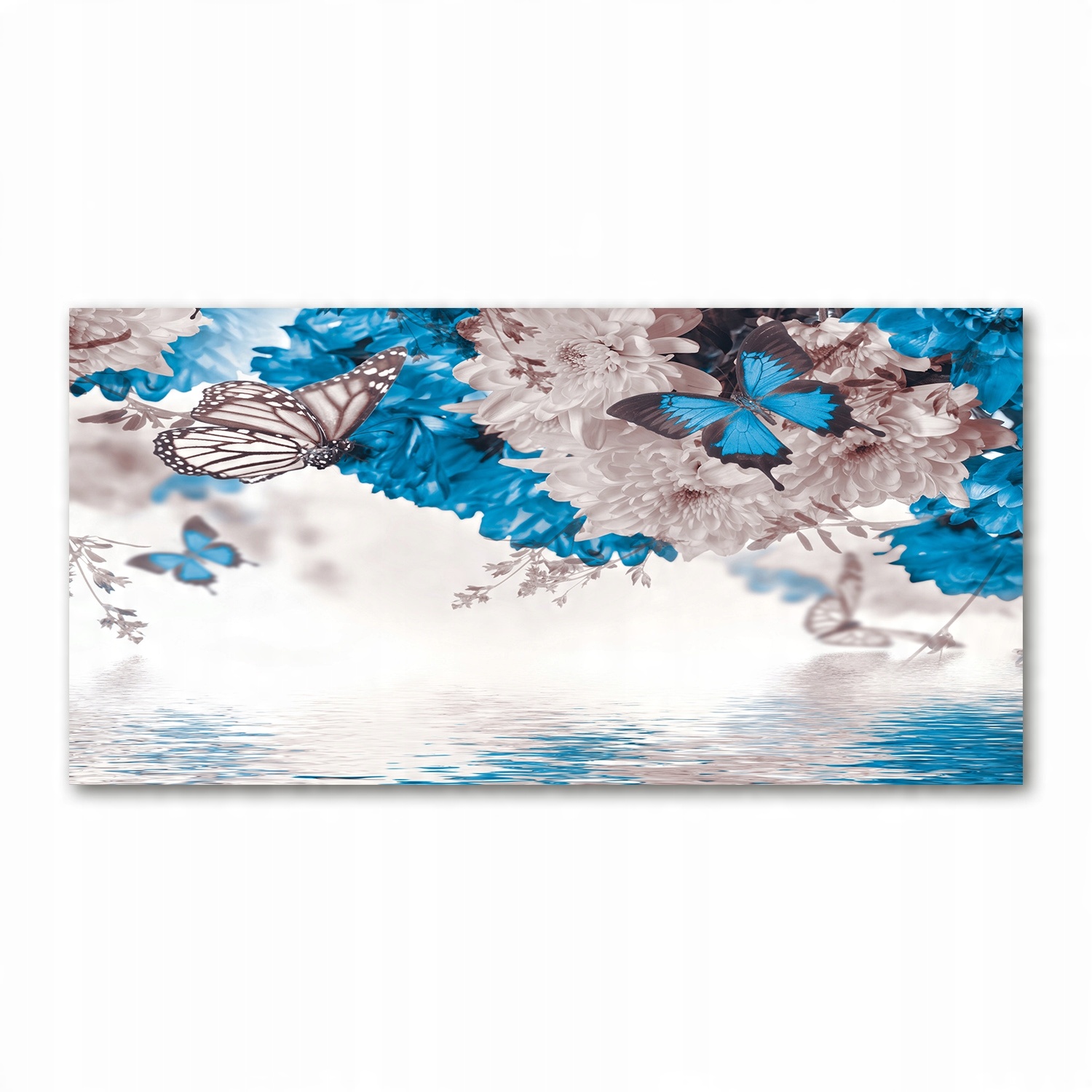 

Foto obraz akryl zdjęcie Kwiaty i motyle 120X60 cm