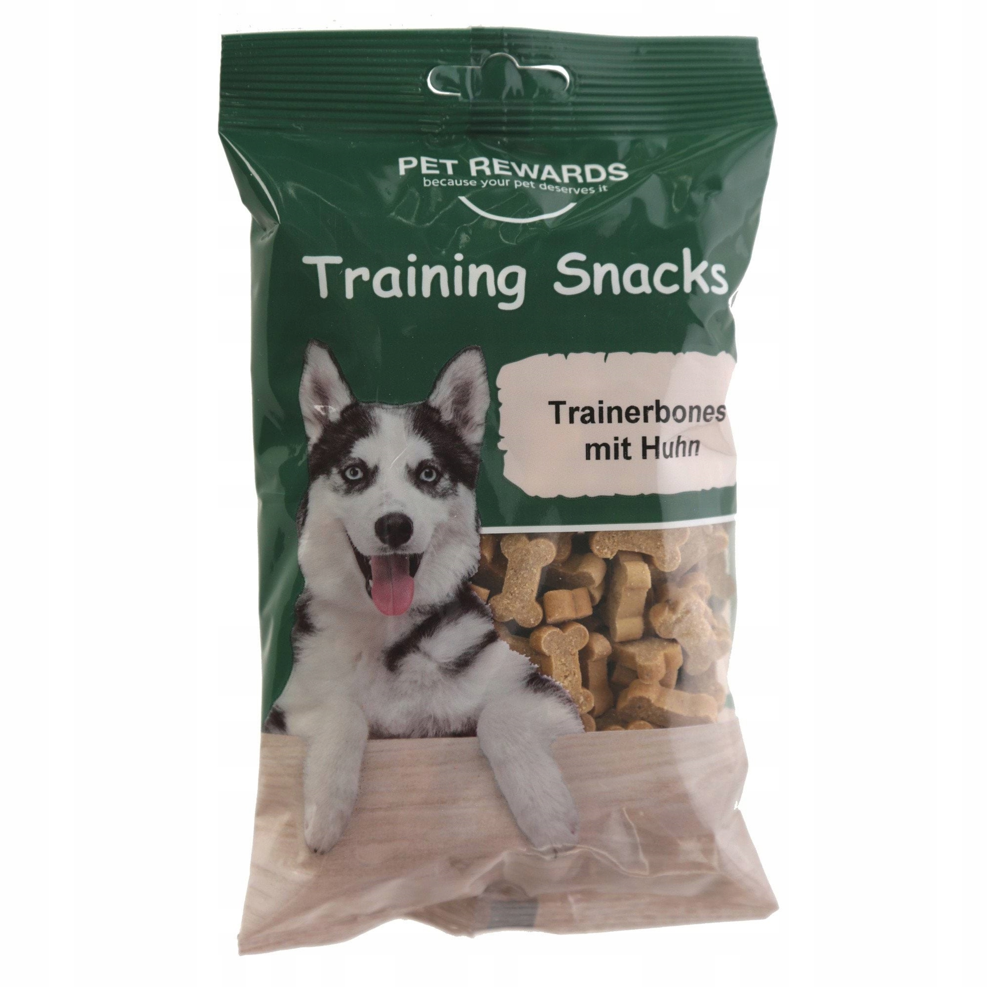 Psí pamlsek Pet Rewards Trainer Bones, kostky s kuřecím masem, 200 g, Kerb