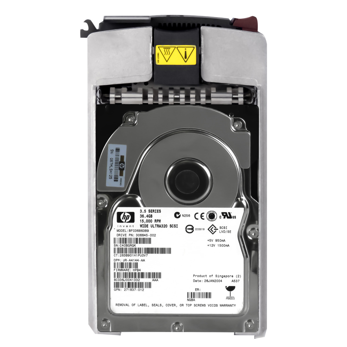 Hp 306645-002 36GB Scsi U320 15K 8MB 3.5'' BF036863B9
