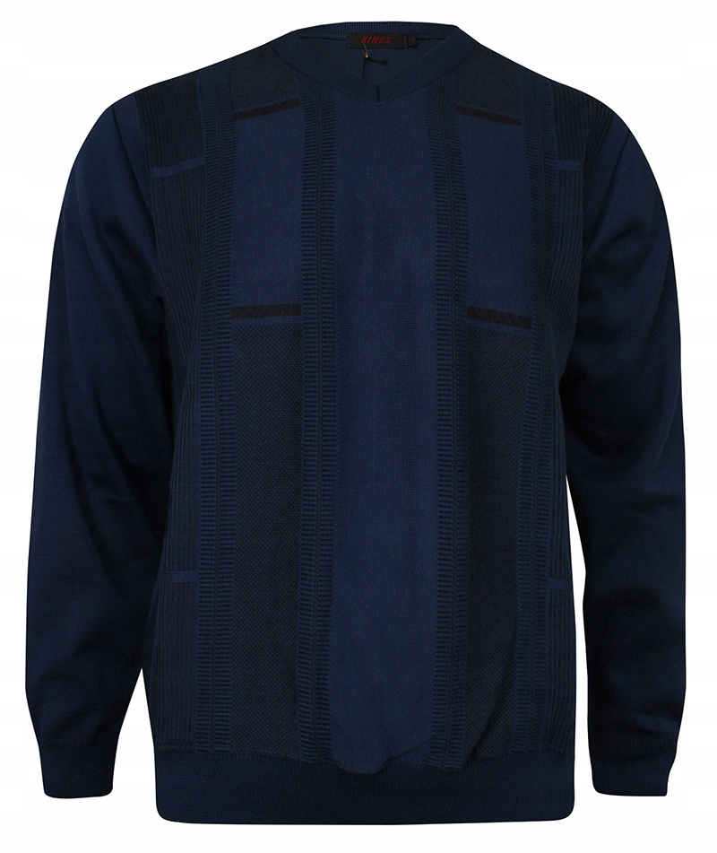 Tmavě modrý a černý pánský svetr -kings- L