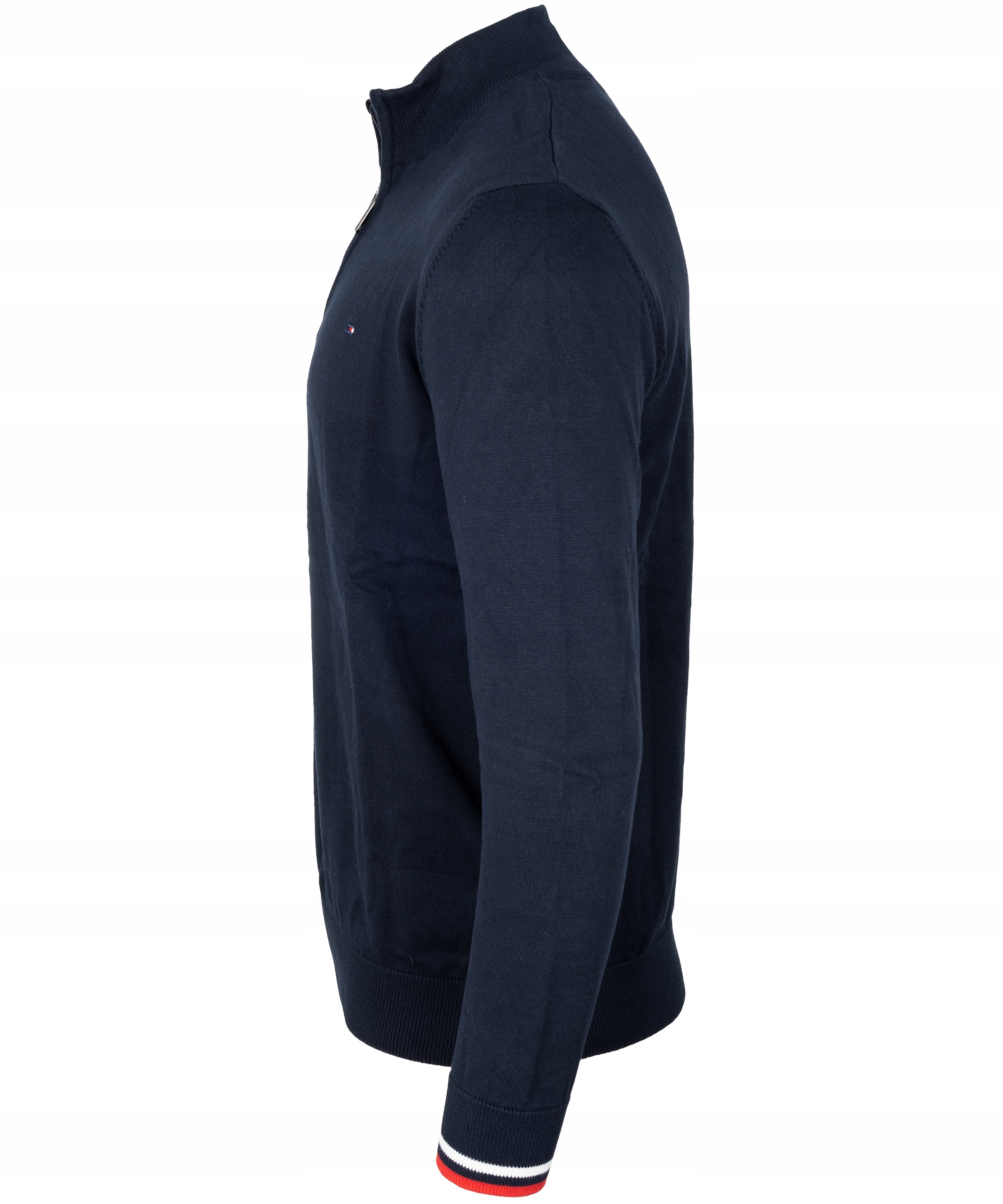 SWETER PÓŁGOLF REGULAR KRÓTK ZAMEK M granatowy Rozmiar M