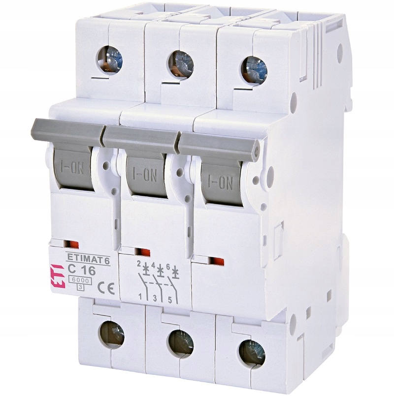 

Wyłącznik instalacyjny 3P C 16A 6kA 002145516 Eti