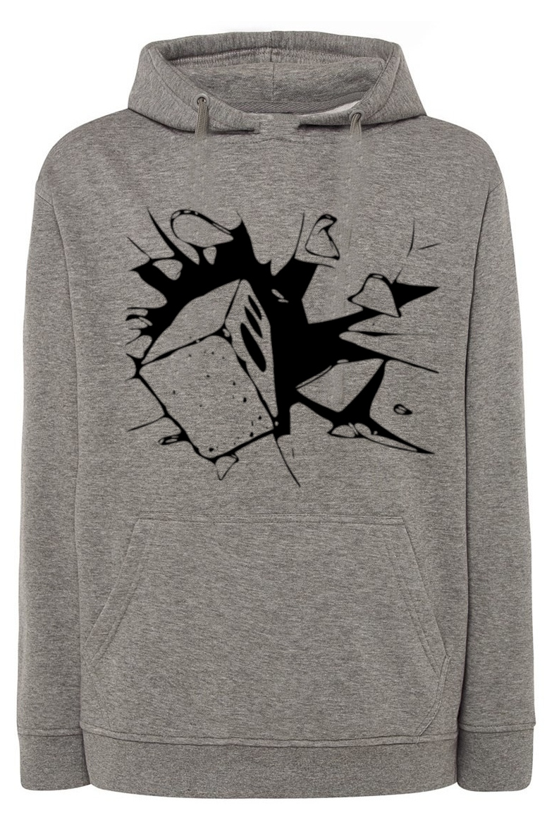 Pánská mikina s potiskem Cihla Prasklina r.XS