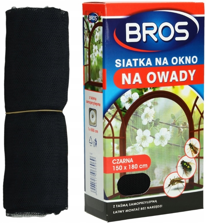 

Siatka Moskitiera Na Komary Na Okno Bros 150X180