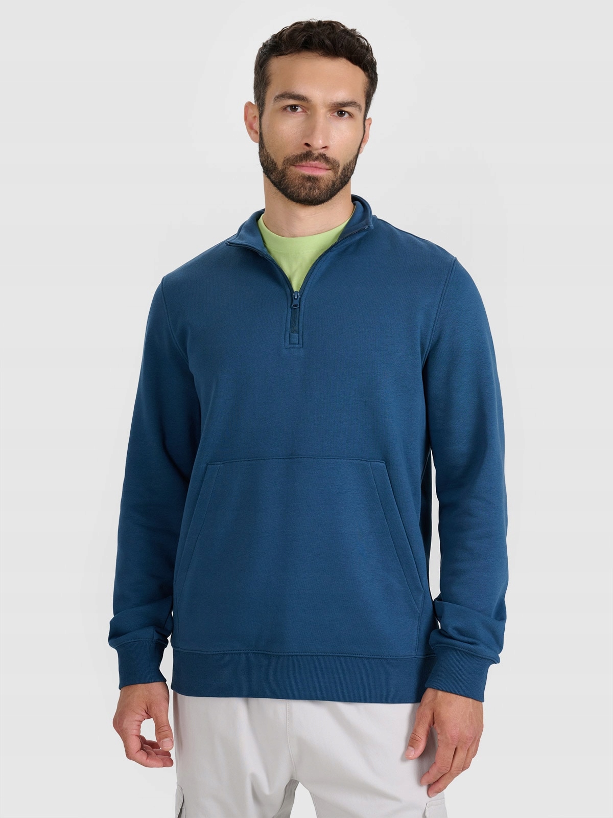 4F Pánská Mikina Se Zipem O Délce 1/2 Bavlněná TSWSM1902 AW25 XXL