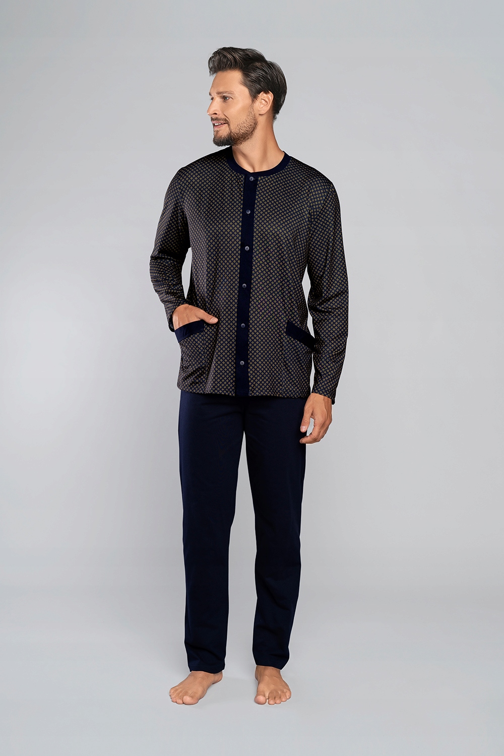 Pánské pyžamo Joachim komplet 100% Bavlna jersey velikost XXL Italian Fashion