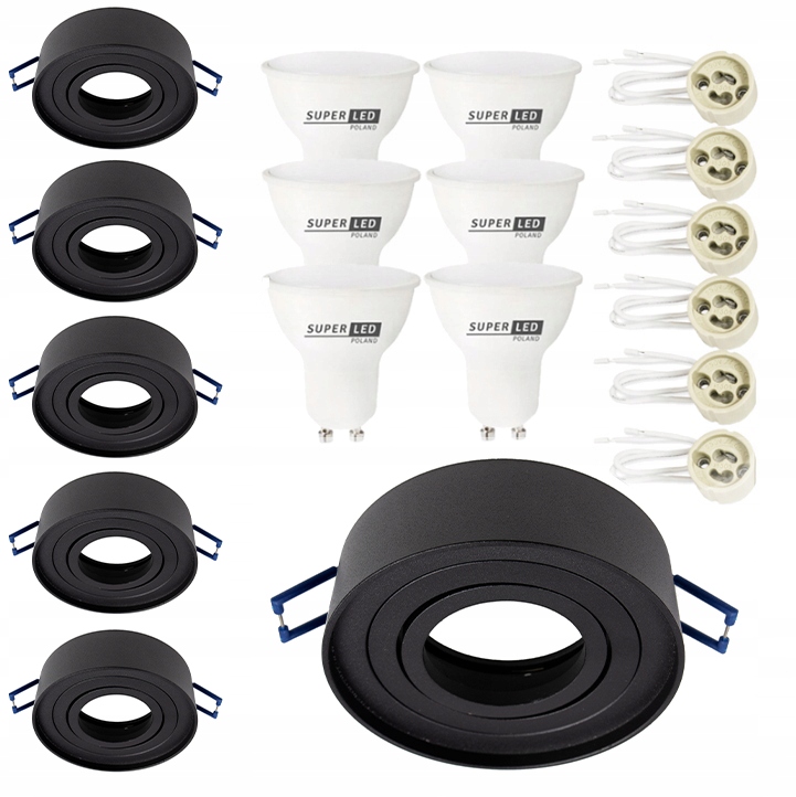 

6x Oprawa podtynkowa halogenowa GU10 Led GU10 6W