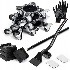 Zdviháky na nábytok na kolieskach s vysokou pevnosťou, sada 4 zdvihákov