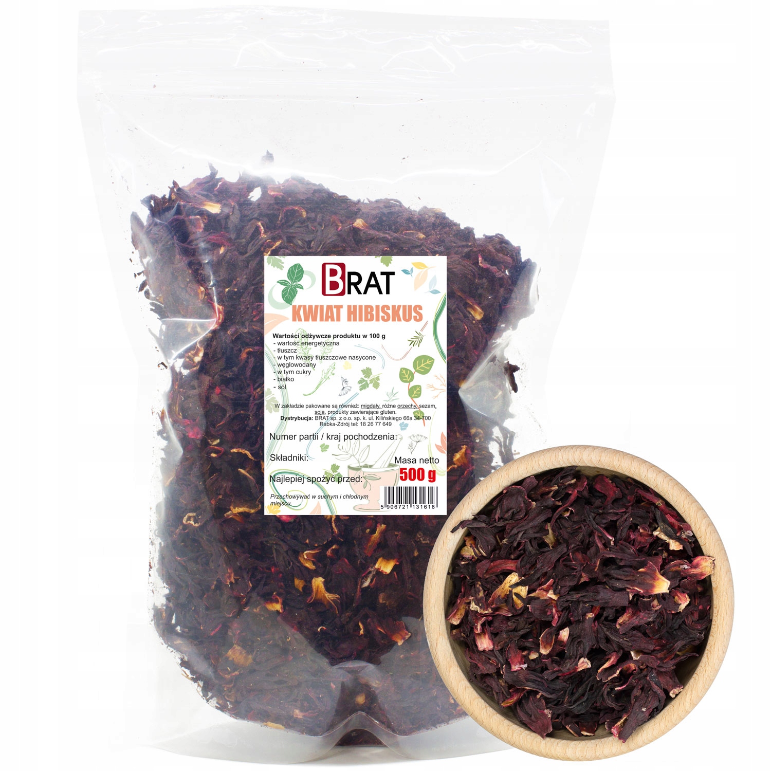 4x Brat Hibiskus květ 500 g