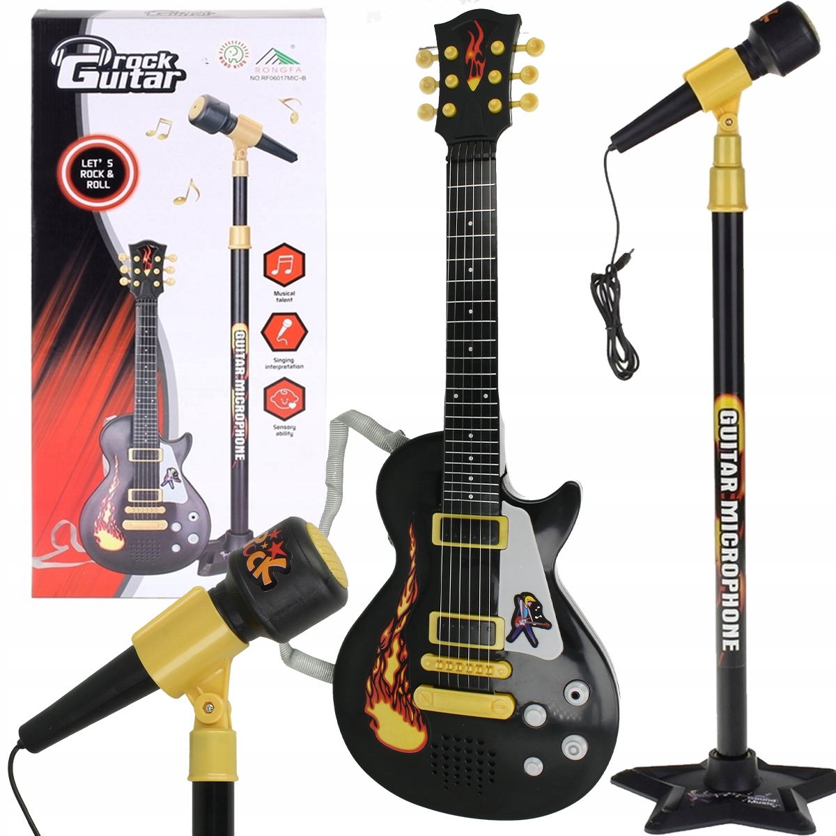 

Gitara Dla Dzieci Elektryczna Statyw Mikrofon