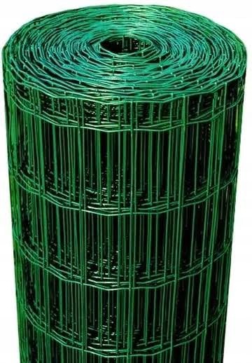 Siatka Ogrodzeniowa Metalowa Pcv 150cm Ogrodzenie oczko 100x75mm 1,5x25m