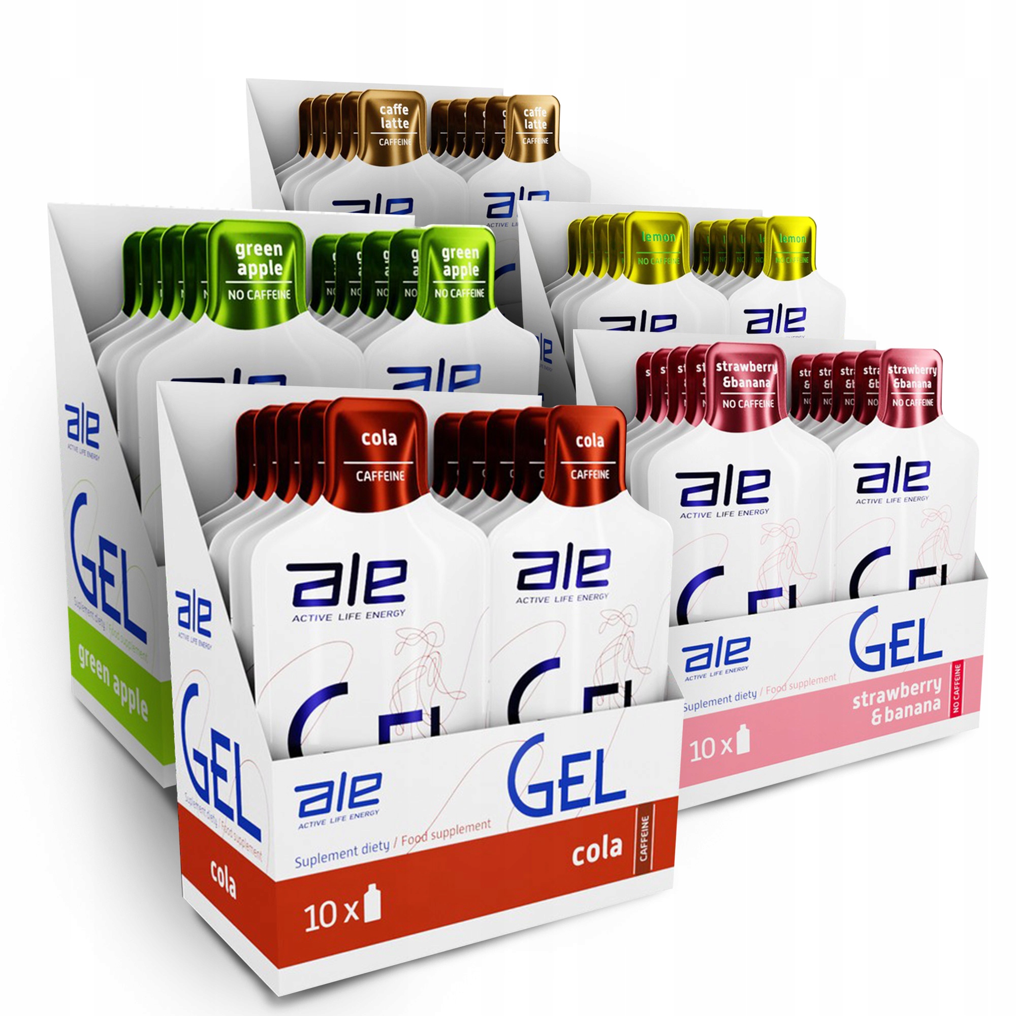 Ale Gel 55,5 g Energetický Gel 50 Kusů MIX Chutí