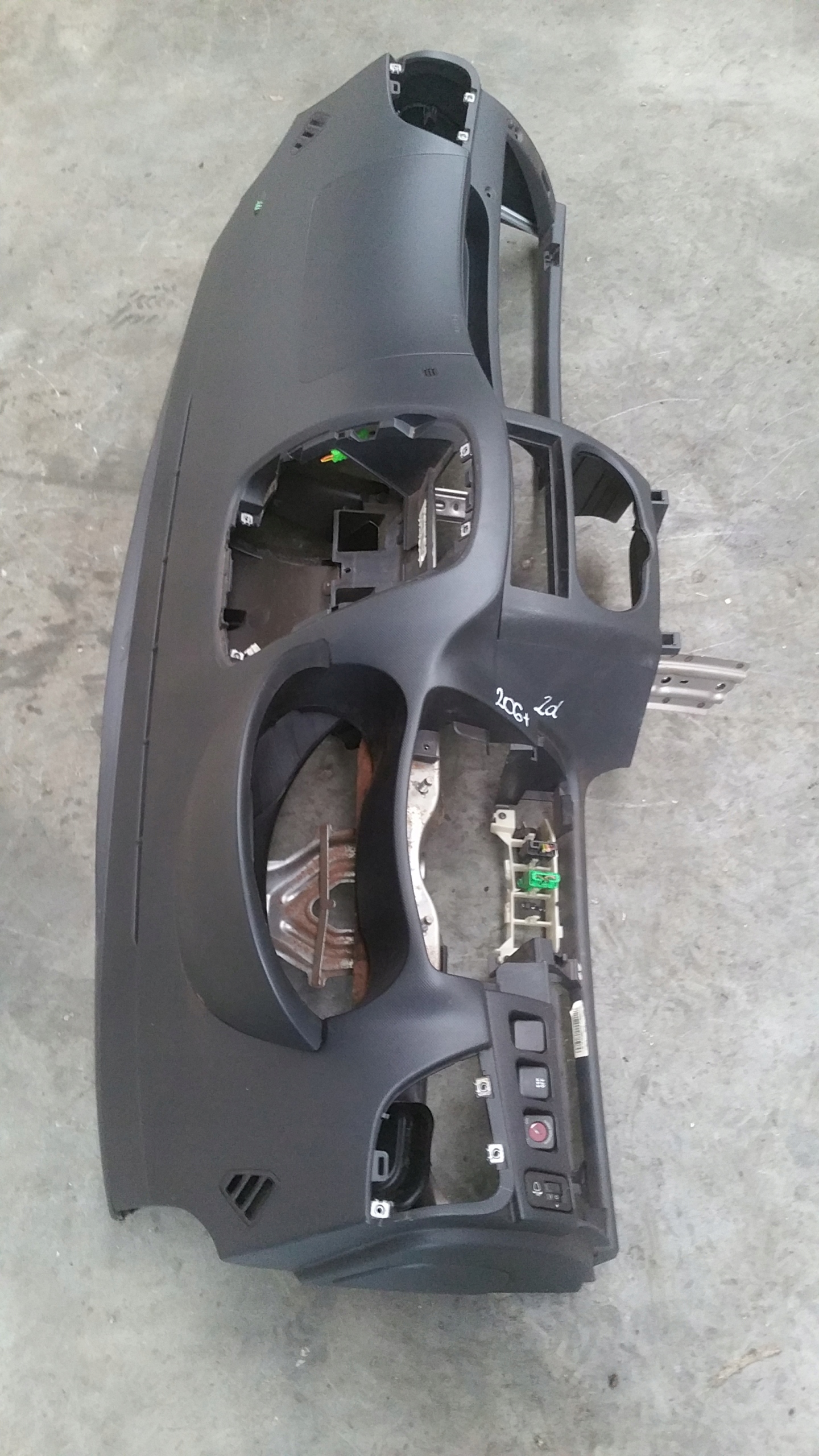 dashboard console airbags tension belts sensor Peugeot 206+