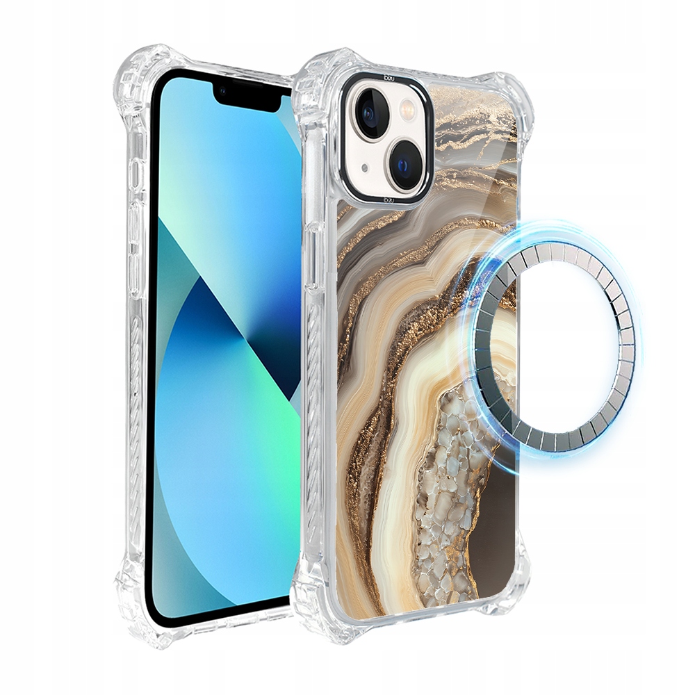 Pouzdro pro iPhone 13 Ibizu DropGuard Ultra s MagSafe, Medový achát