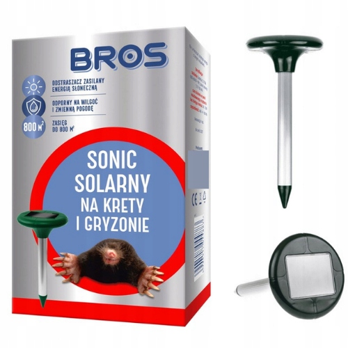 

Silny Odstraszacz Solarny Krety Nornice Myszy Bros