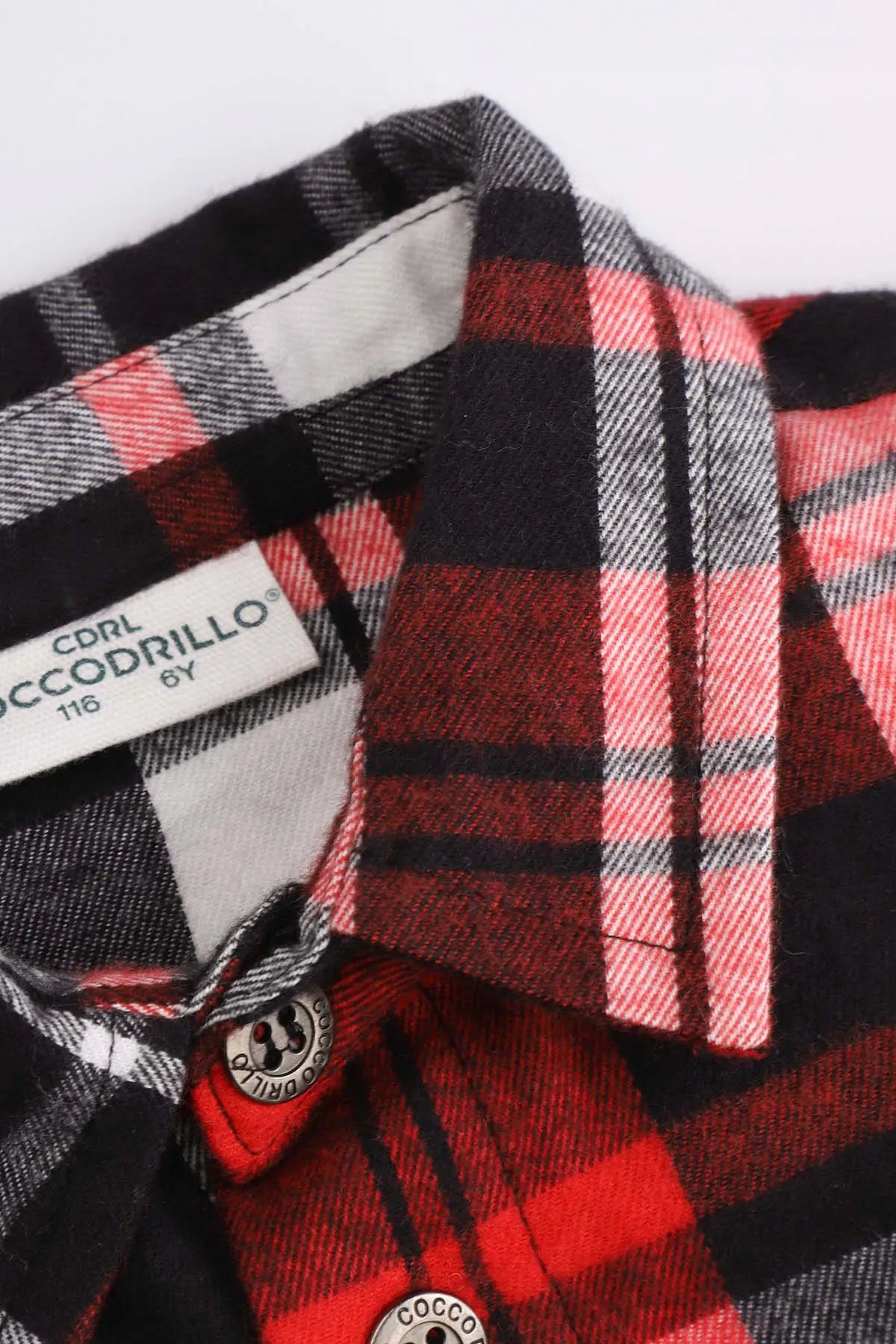 Chłopięca Koszula Czerwona W Kratę Długi Rękaw 122 Coccodrillo ZC4 Rozmiar 122