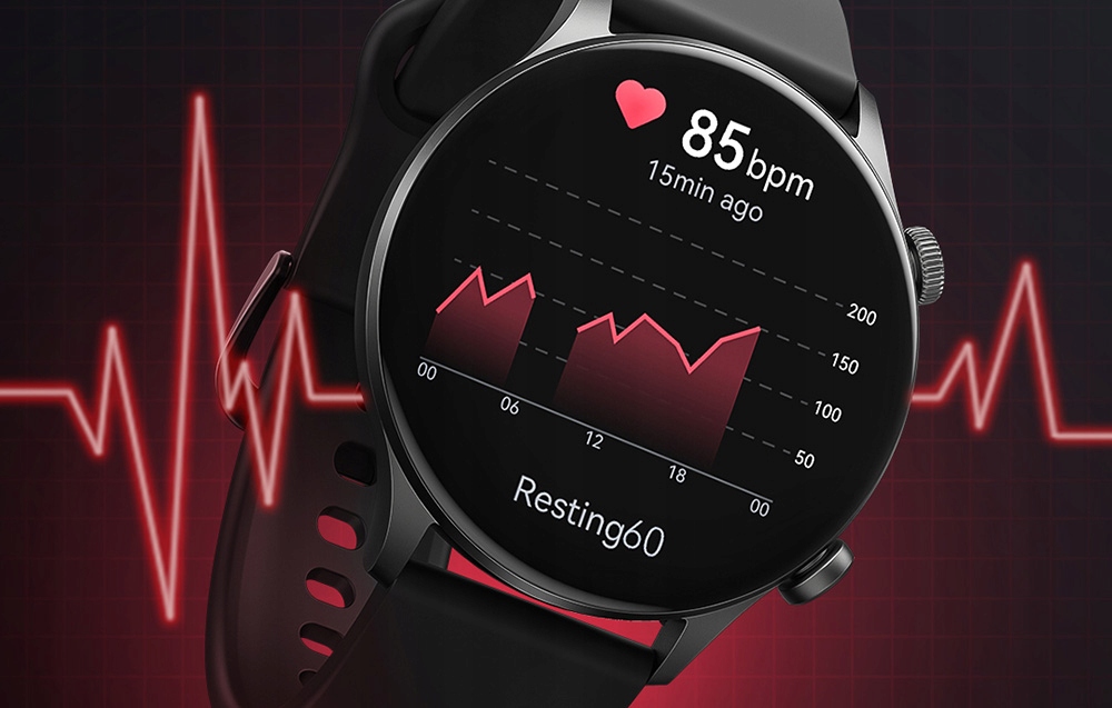 Oryginalny Smartwatch Haylou LS16 czarny SOLAR PLUS Kolor czarny