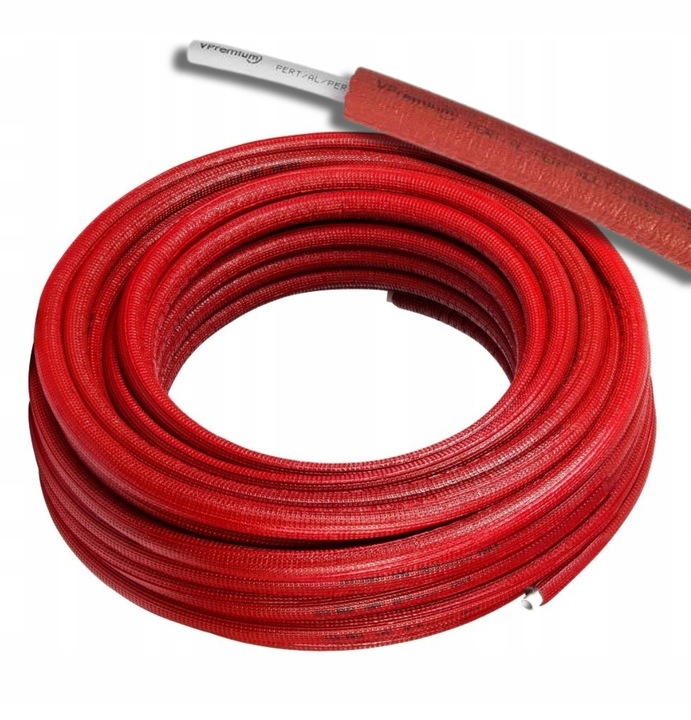 Vesbo Rura VPremium Pert/al/pert 25x2,5mm 50m w otulinie 9 mm Czerwona