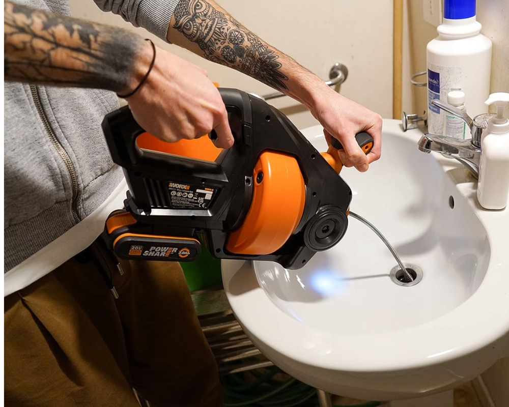 WORX UDRAŻNIACZ DO RUR AKUMULATOROWY 7,5 m 20V Marka Worx