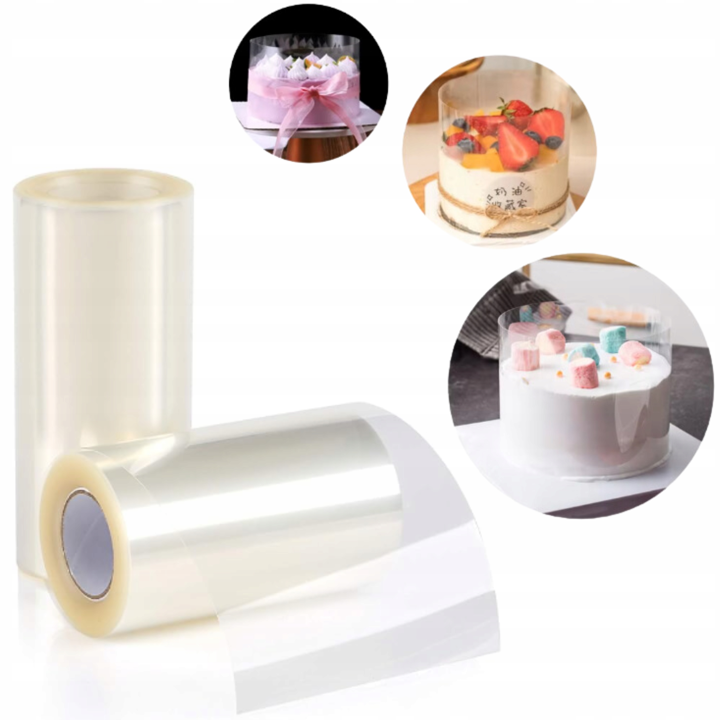 Folia rantowa cukiernicza 10cm RANT DO TORTU TAŚMA OWIJKA DEKORACJE 10m