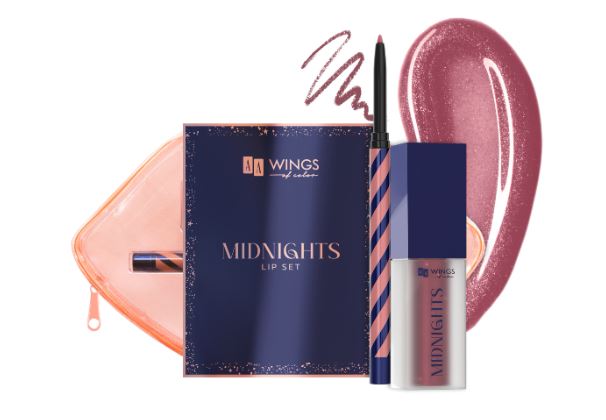 Aa Wings Of Color Midnights Sada na líčení rtů 02 Moonlit Blush