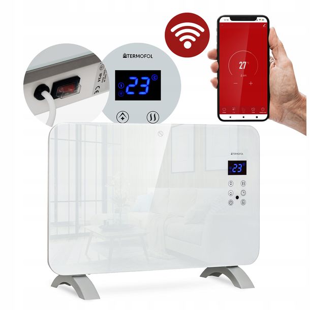 Elektrický Konvektorový Prenosný Nástenný Termofol 1000 W