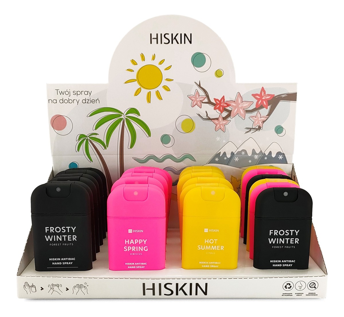 Hiskin Hot summer stand ekspozycyjny mix 24 szt.