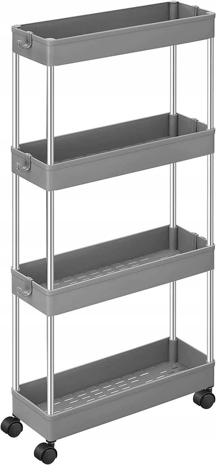 

Mobilna szafka kuchenna szara 86 cm z półkami Loft