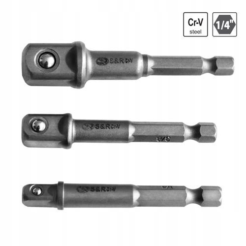 Adaptery do kluczy nasadowych 1/4; 3/8; 1/2