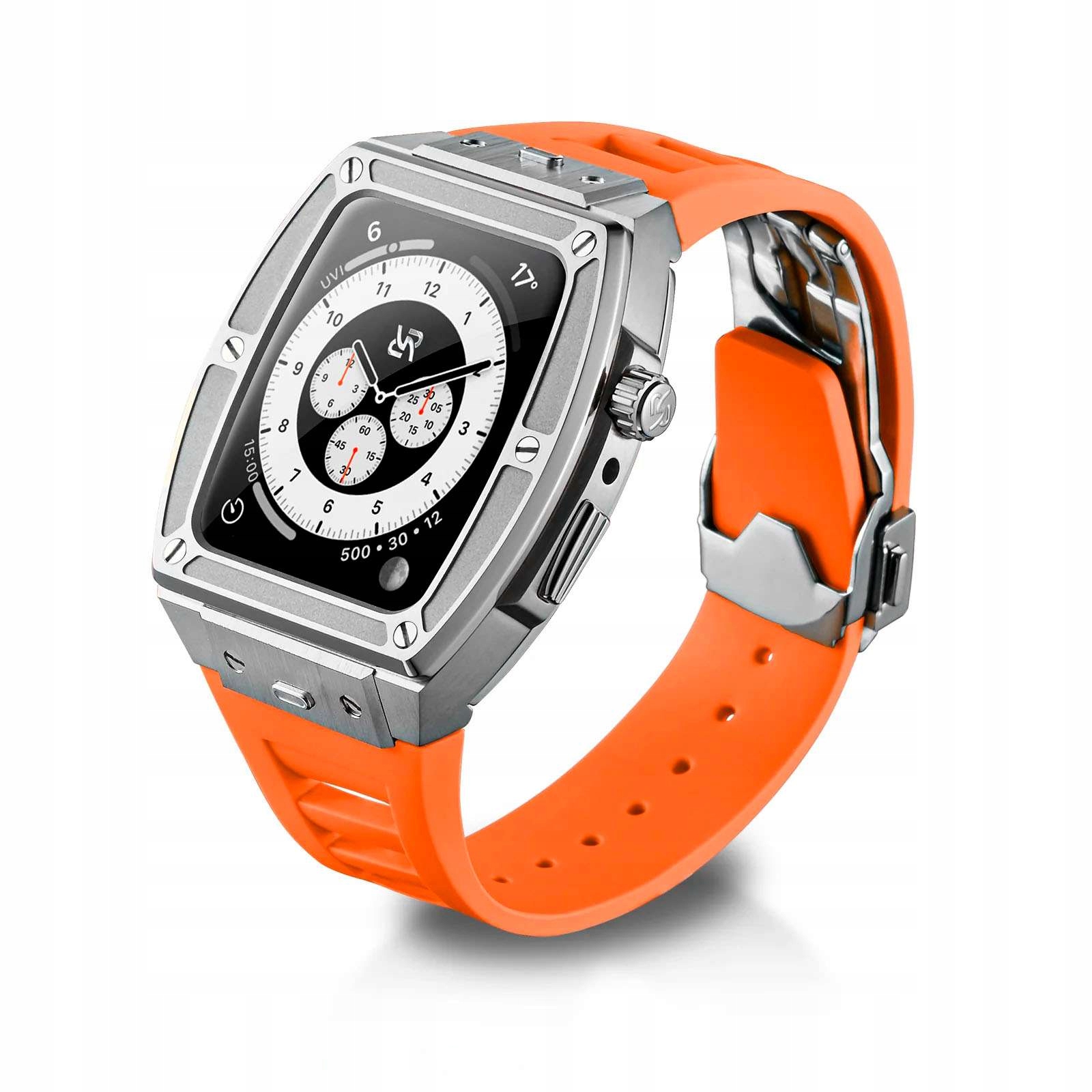 Etui Obudowa pasek do zegarka Apple Watch Series 9 8 7 6 Se 44/45 mm orange