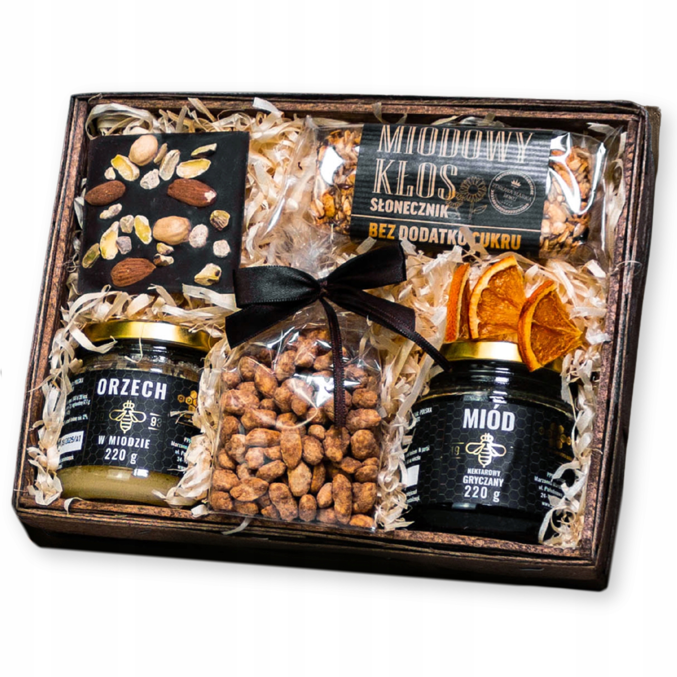 Levně Dárkový Košík s čokoládovou čokoládou a oříšky Hotový Dárek pro každého