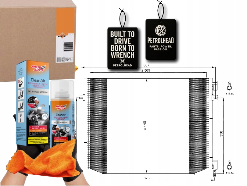 Kondenzátor Klimatizace Renault Trafic 06- Nrf #Petrolhead Pro+ Kit9