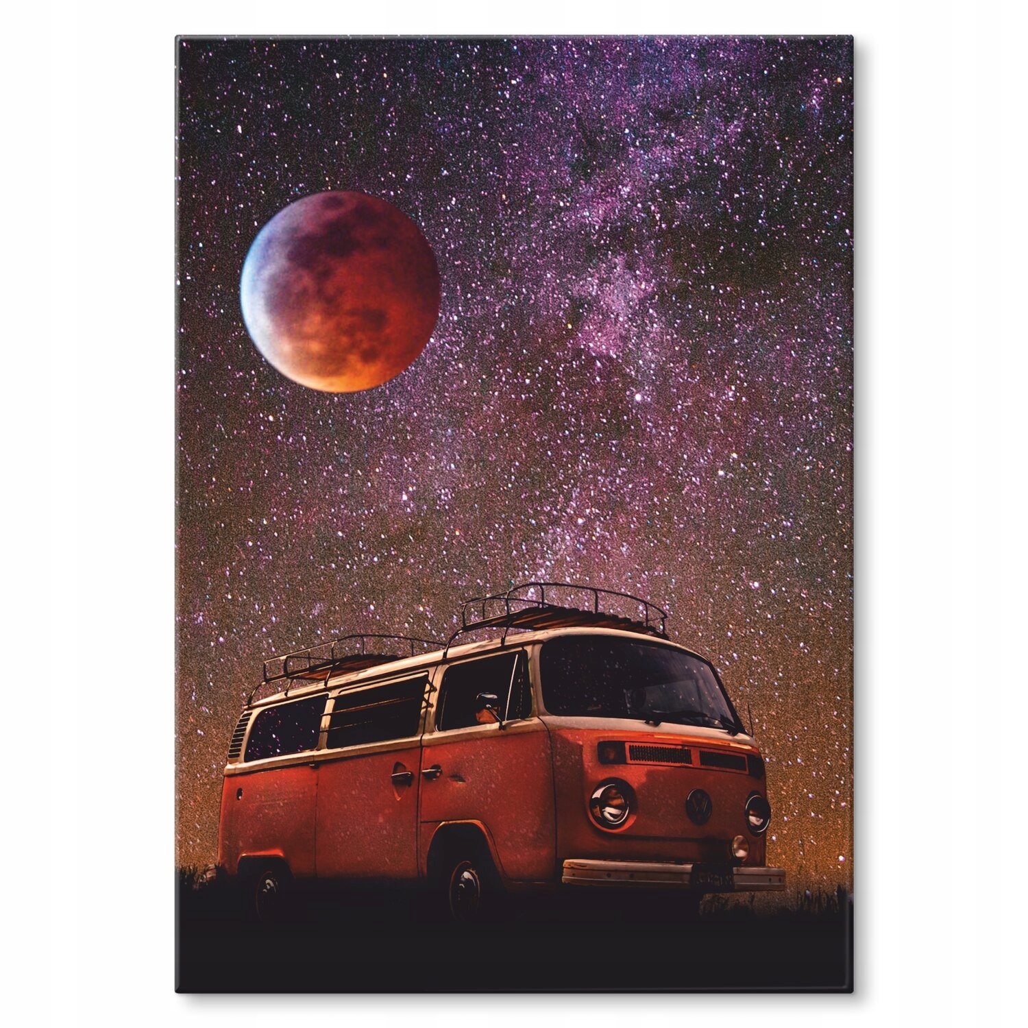 Kovový plakát Moon car Szyld Plech 42 x 59,4 cm Dárek