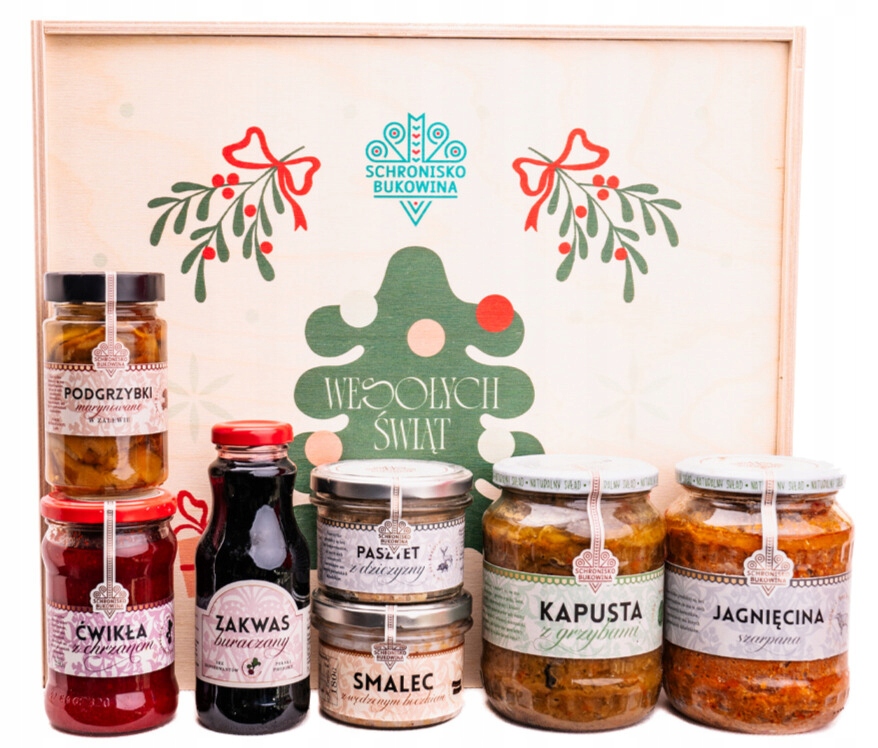 Levně Sada pod vánoční stromeček box Schronisko Bukowina paštika jehněčí podhoubí