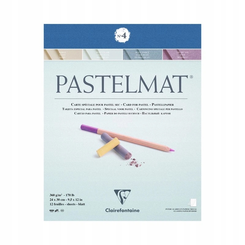 Blok Clairefontaine Pastelmat č.4, 24x30cm, 360g, 12 listů