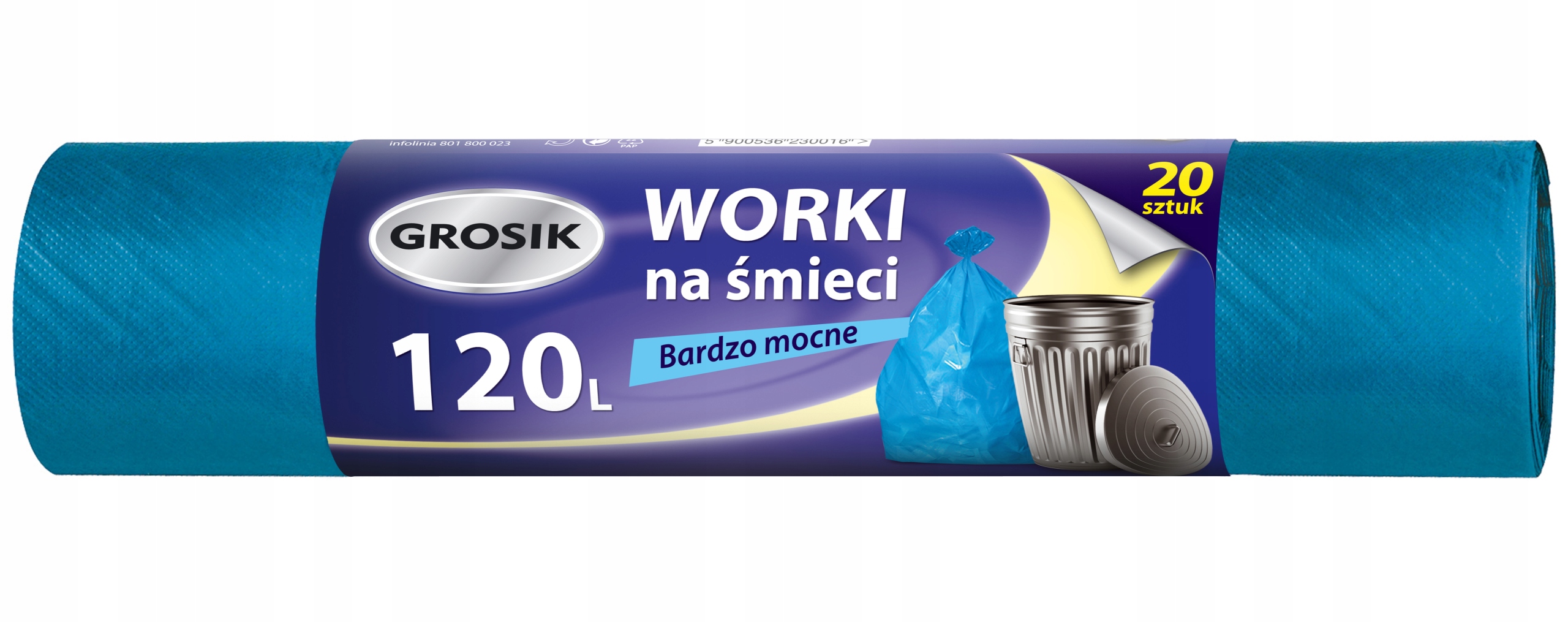 

Grosik Worki na śmieci Bardzo Mocne 120L 20szt.