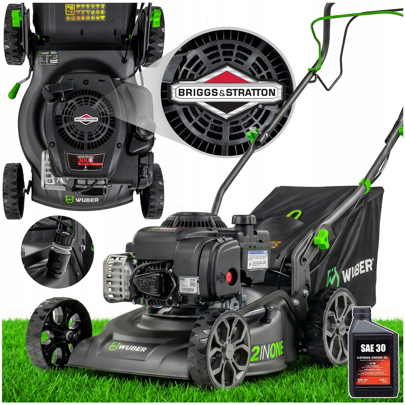 Kosiarka Spalinowa Z Napędem Briggs & Stratton 300 Mocna Lekka Zwrotna 40CM