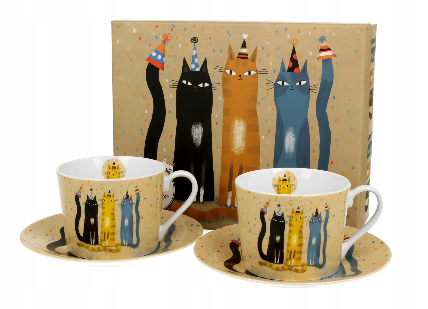 

Zestaw 2 filiżanki do kawy koci świat party koty