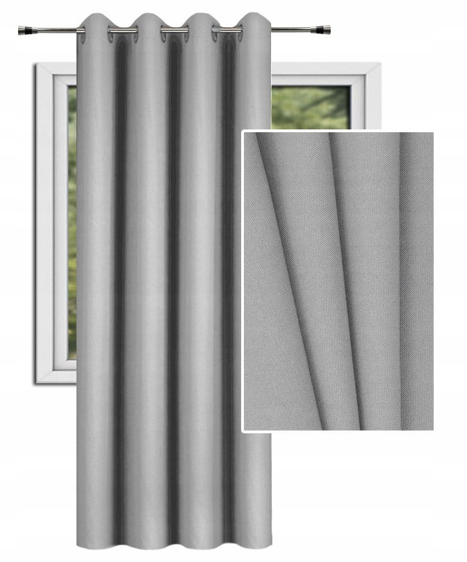 

Gotowe Zasłony Grube Matowe na przelotkach 145x250