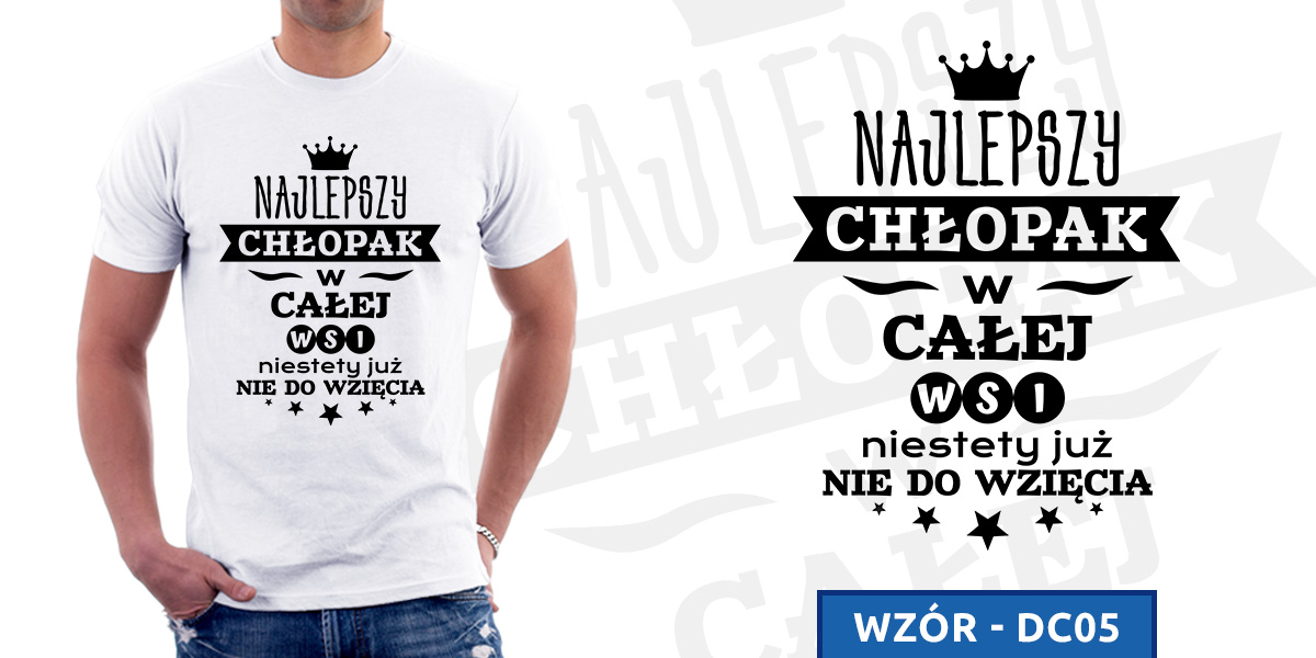 Koszulka na DZIEŃ CHŁOPAKA prezent na WALENTYNKI urodziny MĘSKA / XL Dekolt okrągły