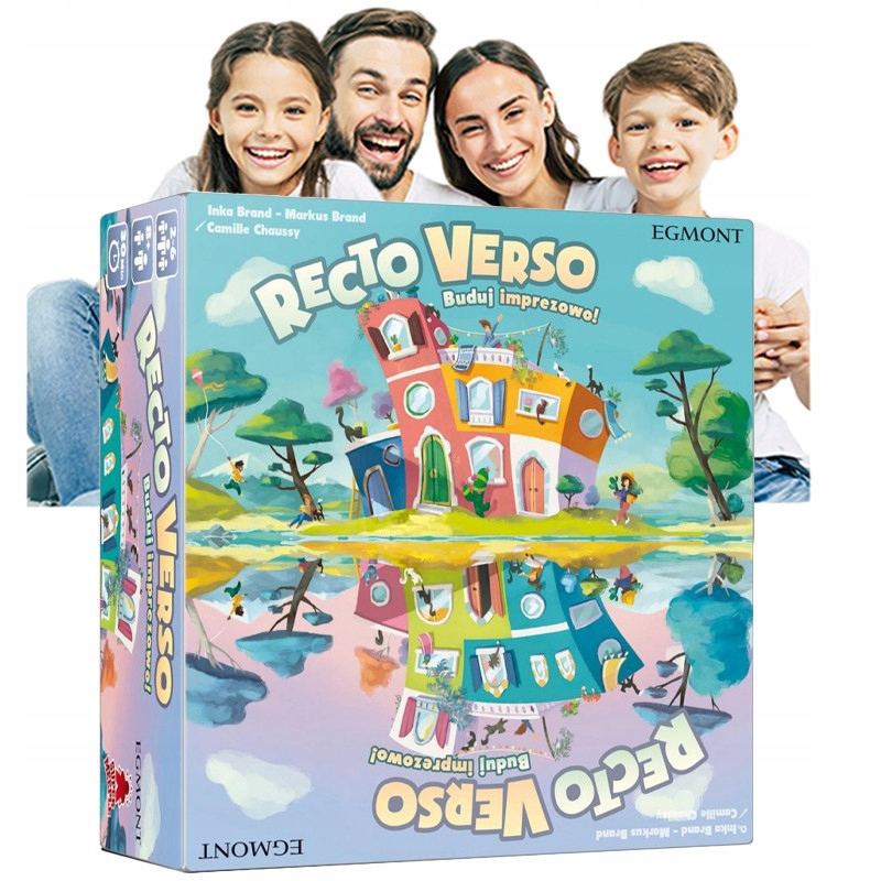 Rozrywkowa Planszówka Dziecięca Gra dla Całej Rodziny Gra Recto Verso Buduj