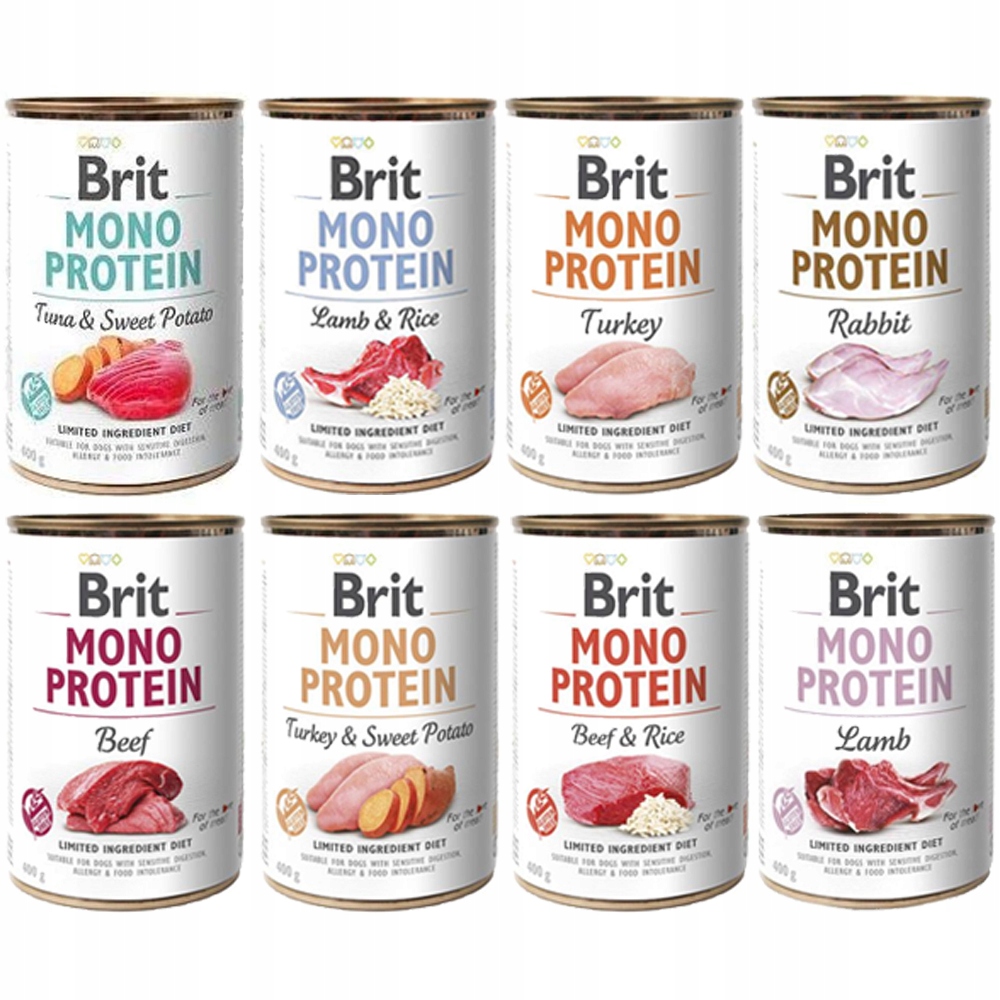Brit Mono Protein mix chutí 8x400 g pro psa