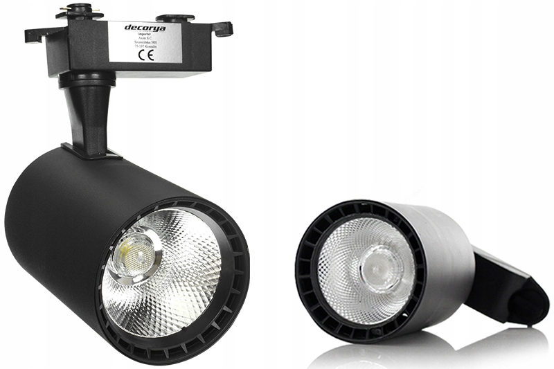LAMPA LED SUFITOWA REFLEKTOR SZYNOWY HALOGEN OŚWIETLENIE BIAŁY CIEPŁY 3000K Marka Decorya