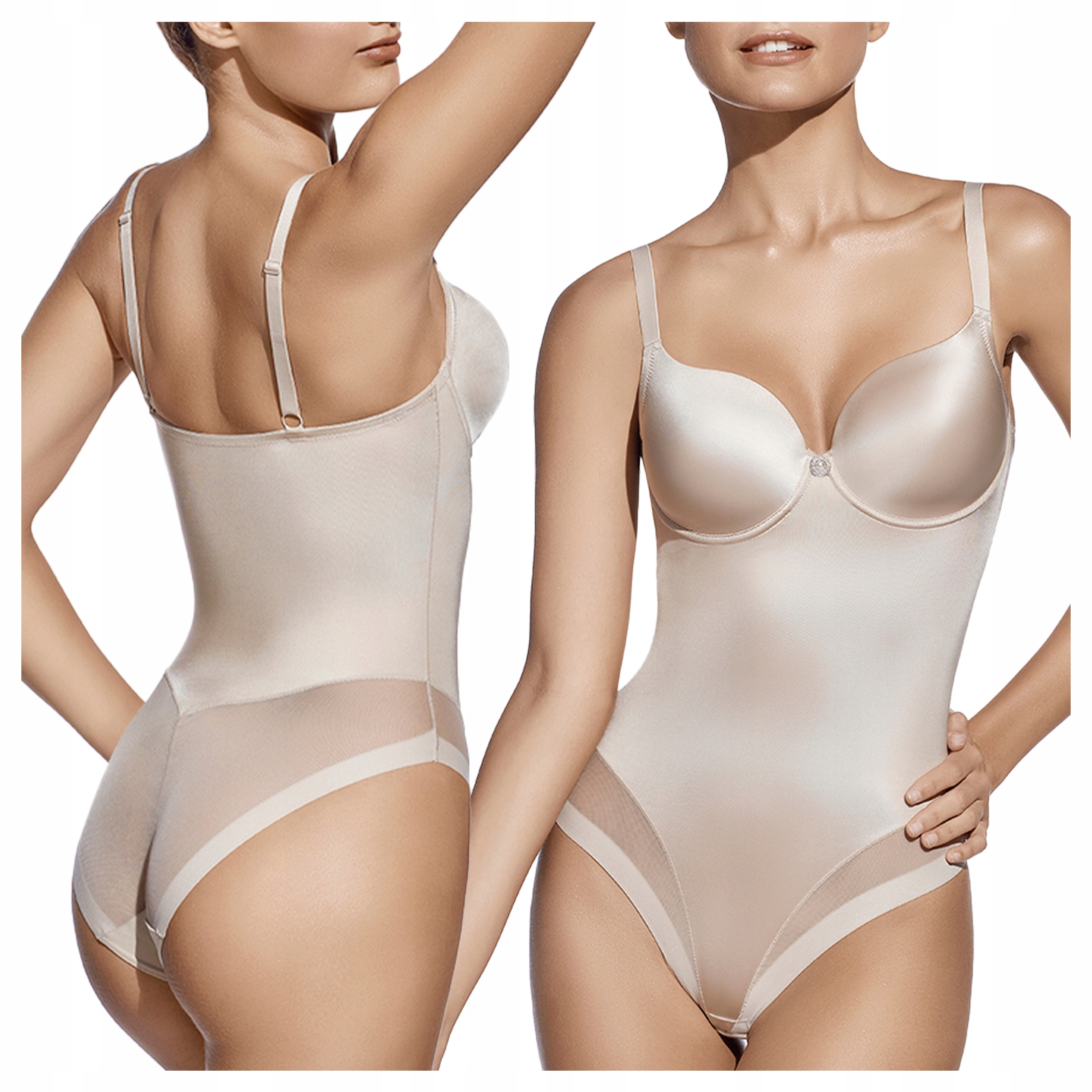 Elegantní modelovací body vyztužené laserem řezané Belinda Béžová 95C