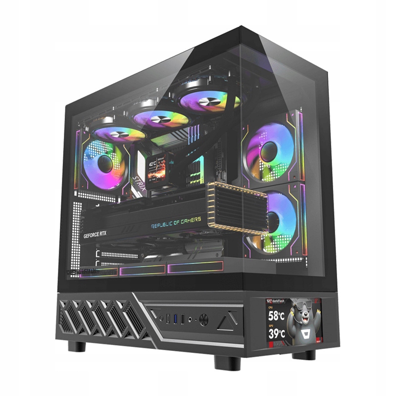 Počítačová Skříň Darkflash DS950V S Displejem 6 Ventilátorů