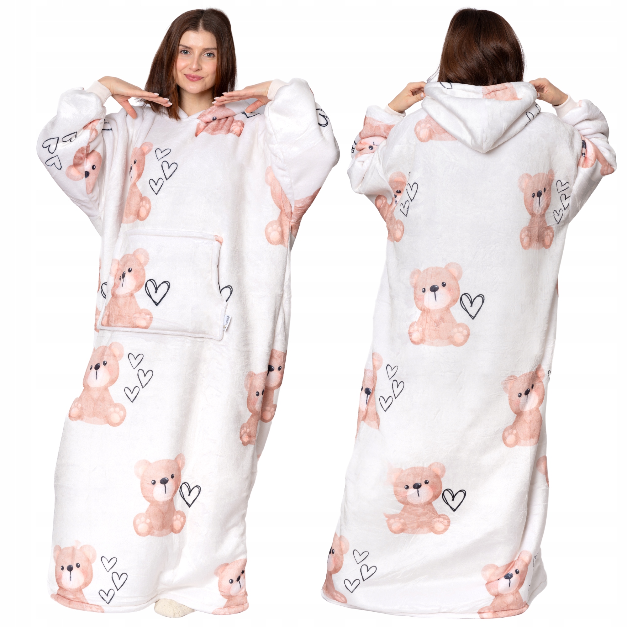 Deka oversize mikina Tlustá Mikinová Deka 2v1 XXL Medvídci Dárek Na Velikonoce