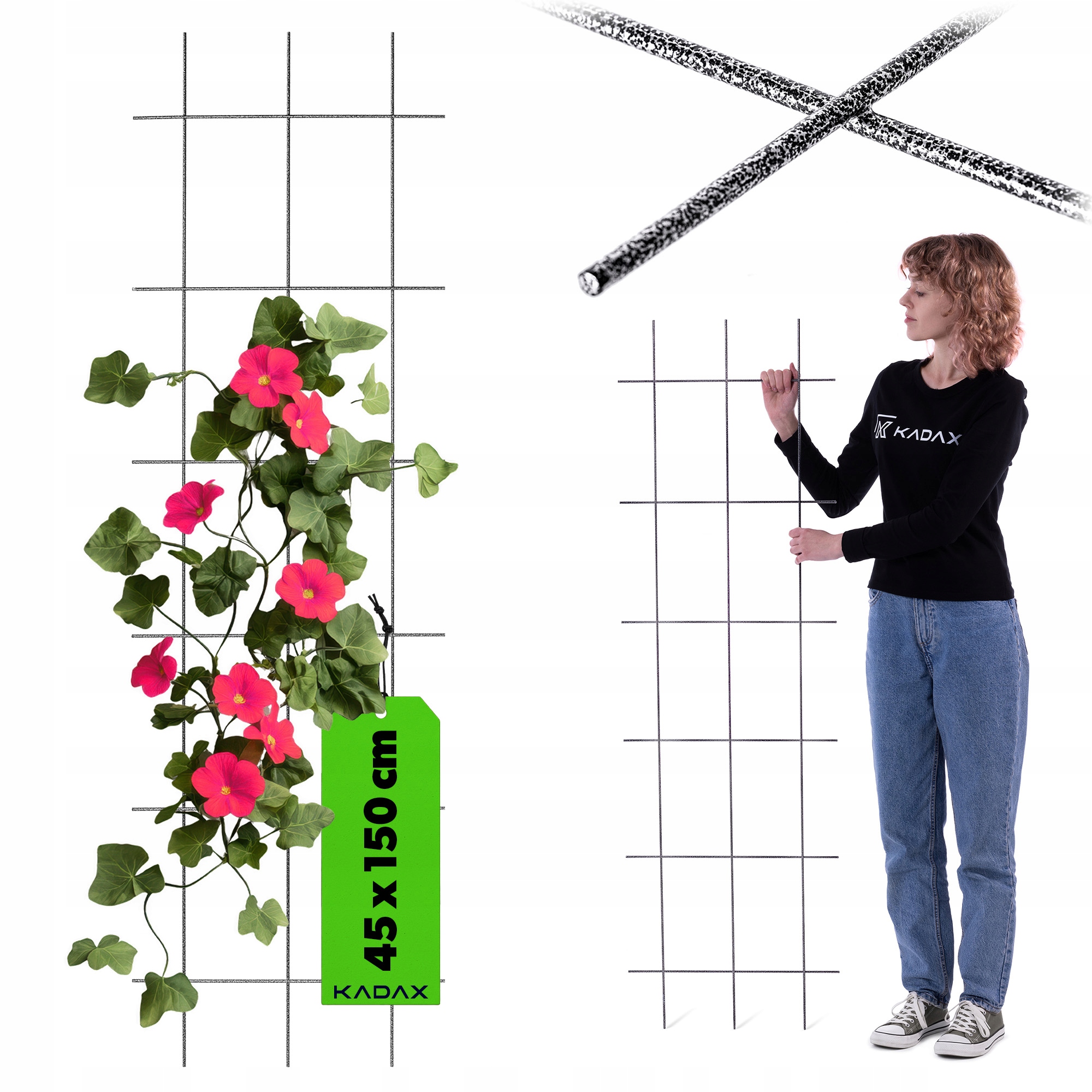 PODPORA DO ROŚLIN KWIATÓW DRABINKA PODPÓRKA METALOWA PERGOLA 45 x 150 cm